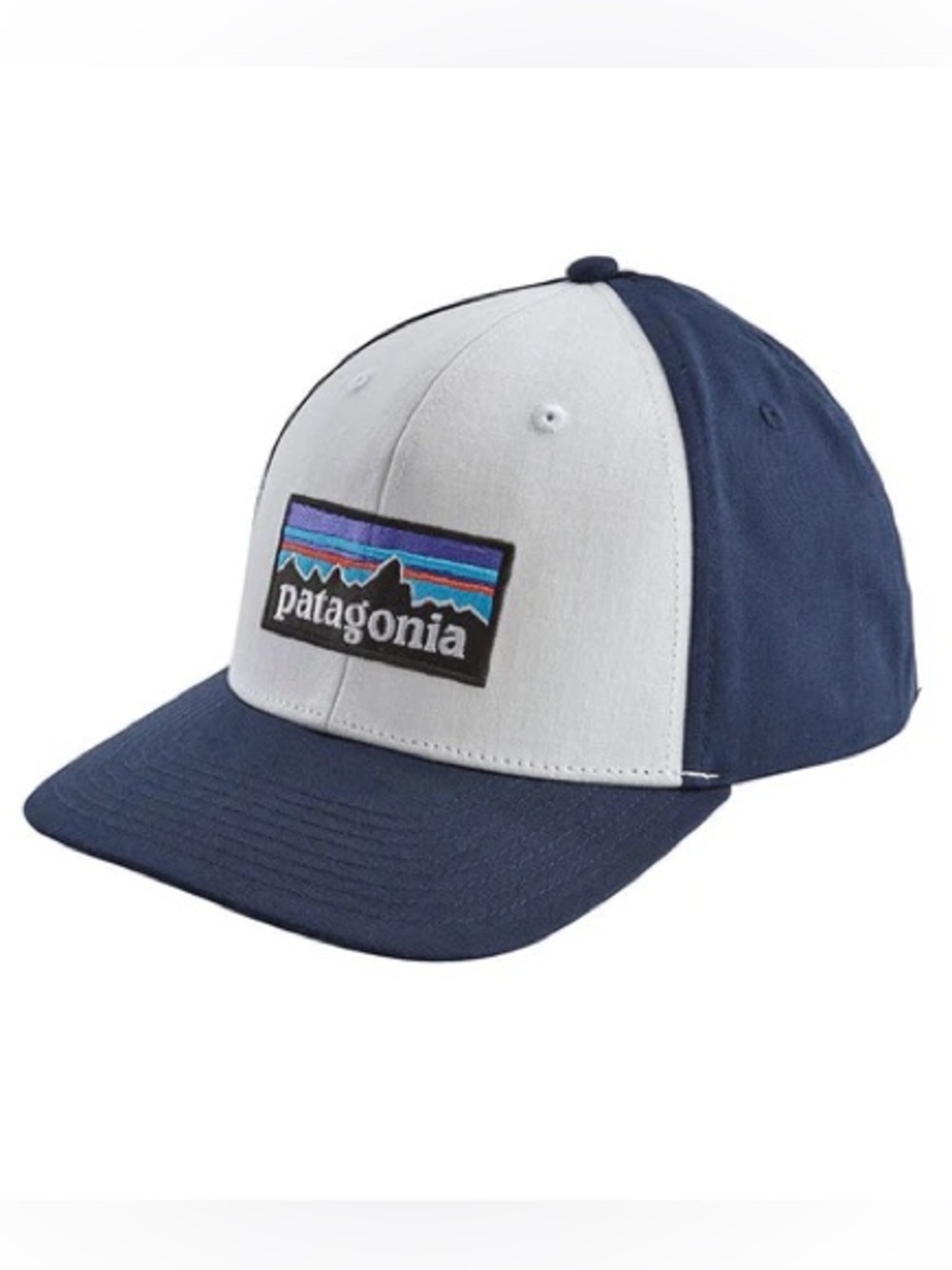 Patagonia P-6 Logo Trucker Hat Adjustable Snap Back Navy White Color Mens Womens